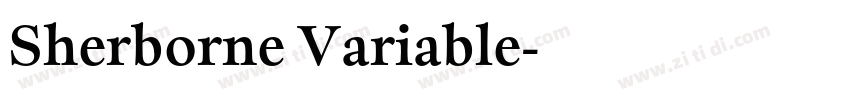 Sherborne Variable字体转换